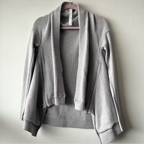 Lululemon Wrap It Up Sweater in light grey - Picture 1 of 11